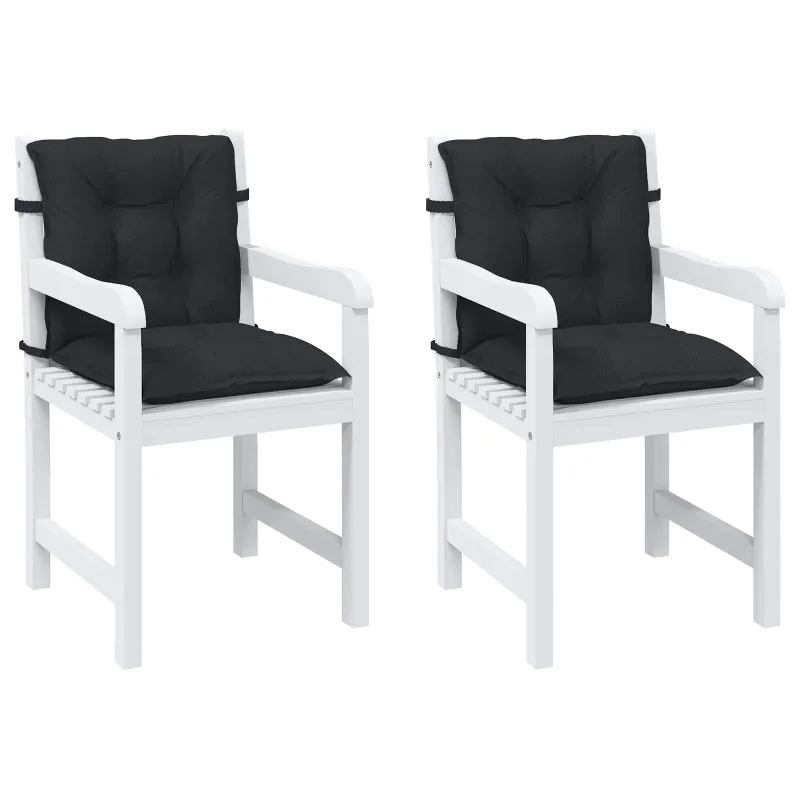 Žemintaško kėdžių pagalvėlės rinkinys 2 pcs Melanas Juodas
