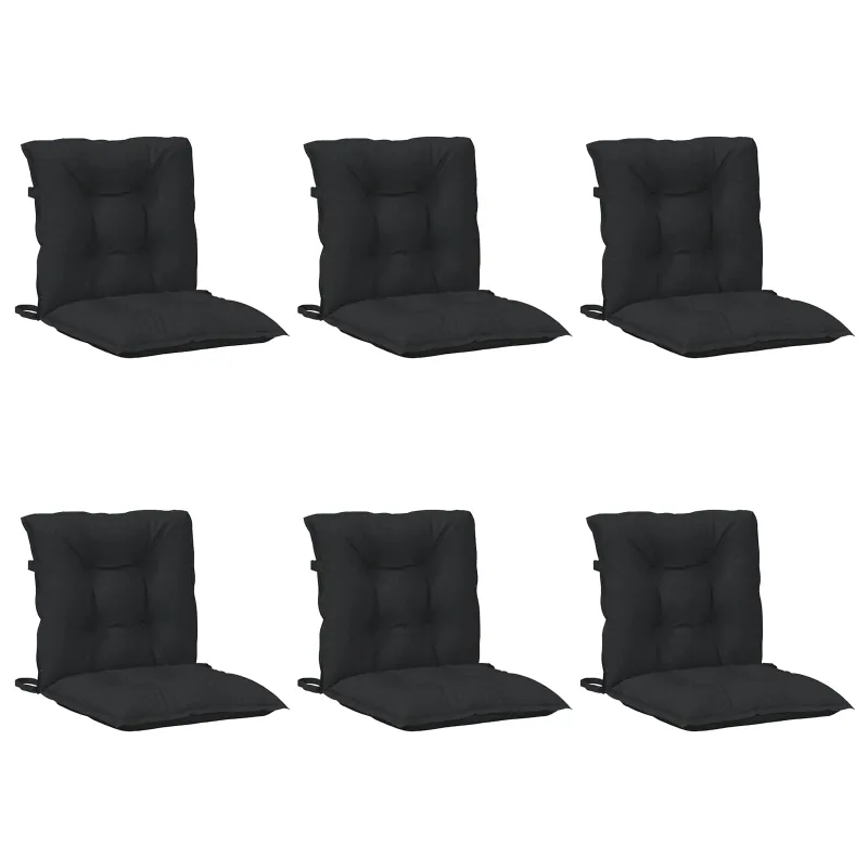 Žemintaško kėdžių pagalvėlės rinkinys 6 pcs Melanas Juodas