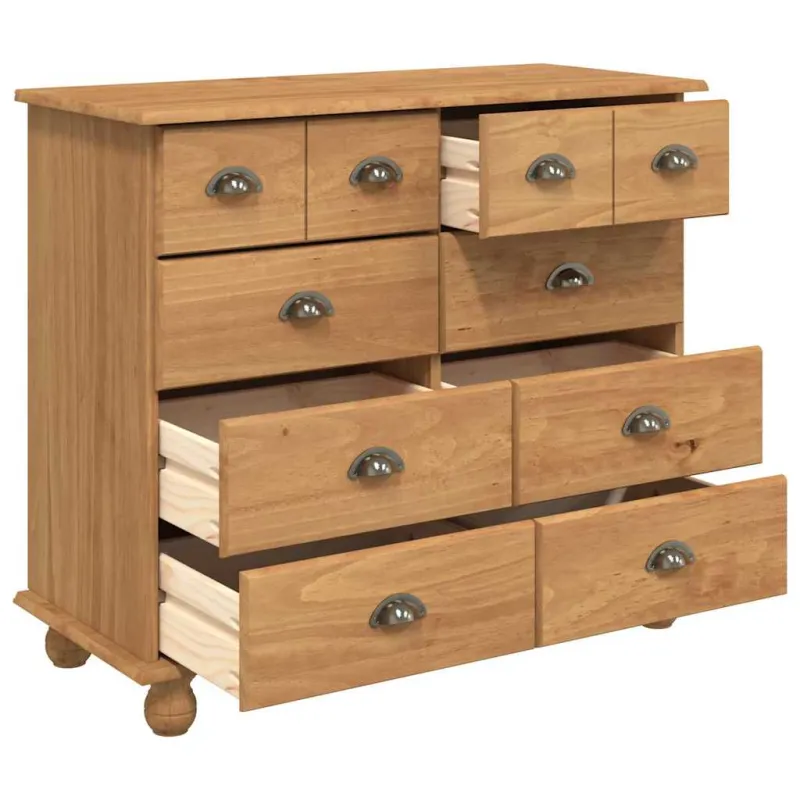 Komoda ASKIM Ruda 91 x 40 x 79 cm Kietos pušies mediena