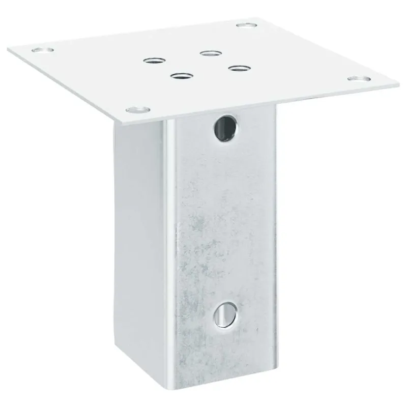 Stulpų pagrindai kvadratiniai, 4vnt., sidabriniai, 61x61mm