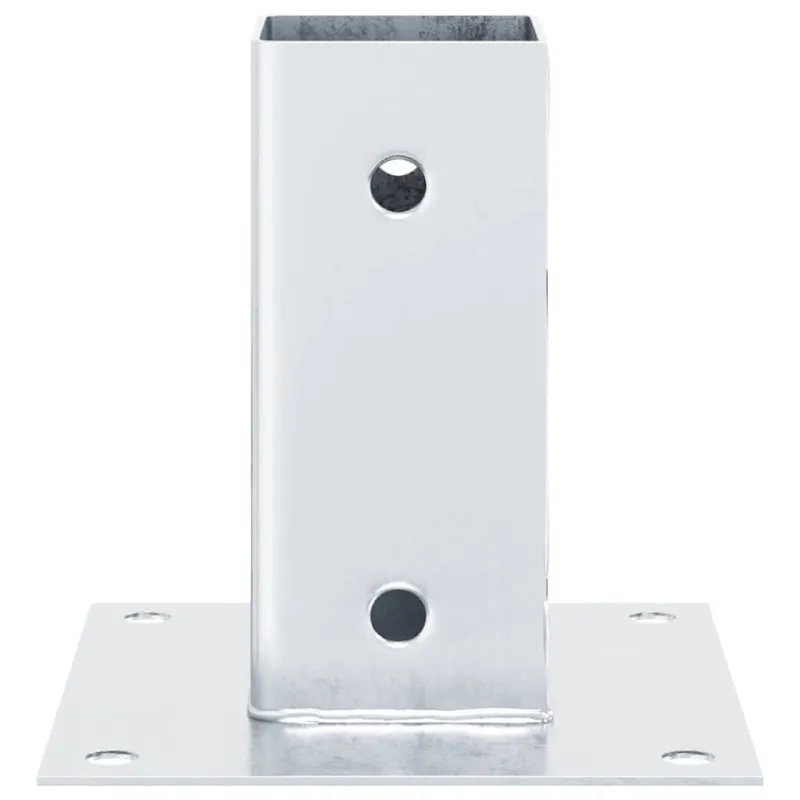 Stulpų pagrindai kvadratiniai, 4vnt., sidabriniai, 61x61mm