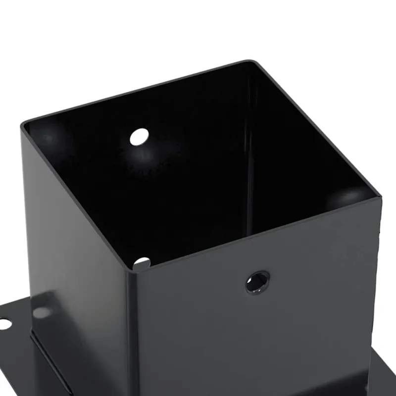 Stulpų pagrindai kvadratiniai, 4vnt., antracito sp., 141x141mm