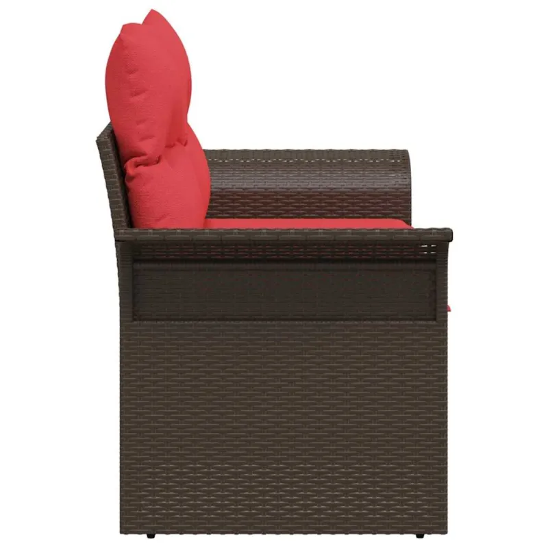 Sodo sofa su pagalve su saugykla 141 x 62 x 69 cm poliratanas