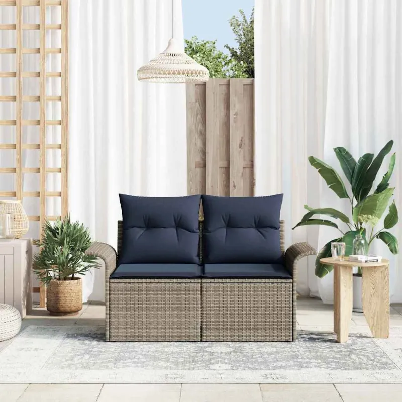 Sodo sofa su pagalve su saugykla 141 x 62 x 69 cm poliratanas