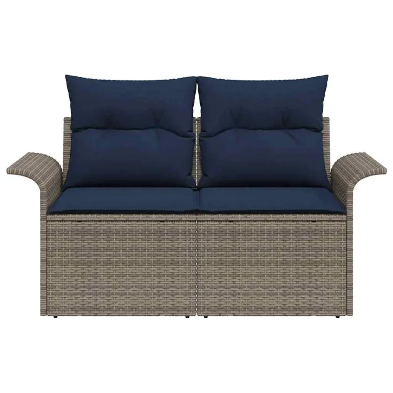 Sodo sofa su pagalve su saugykla 141 x 62 x 69 cm poliratanas