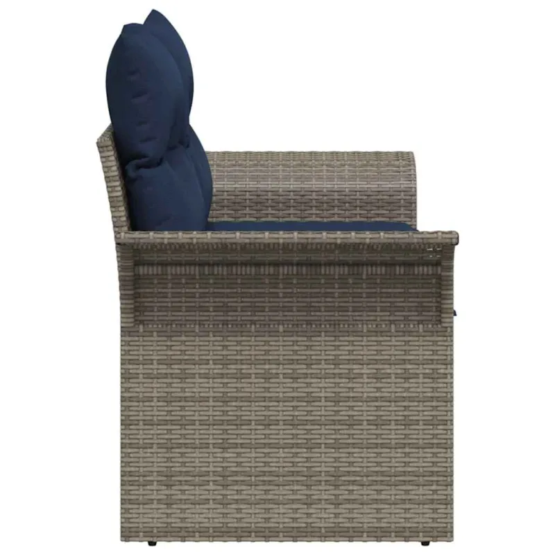 Sodo sofa su pagalve su saugykla 141 x 62 x 69 cm poliratanas