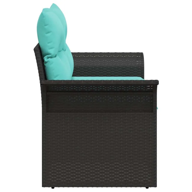 Sodo sofa su pagalve su saugykla 141 x 62 x 69 cm poliratanas