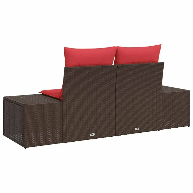 Sodo sofa su pagalve 184 x 62 x 69 cm poliratanas