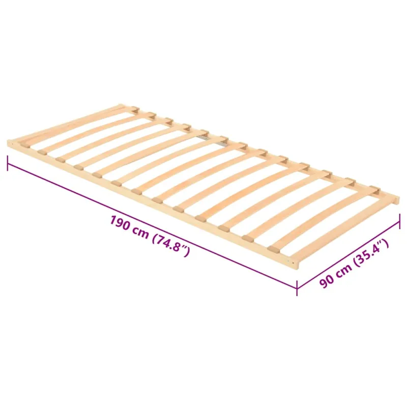 Lamelinis lovos pagrindas Ruda 90 x 190 cm Kietas bukas medis