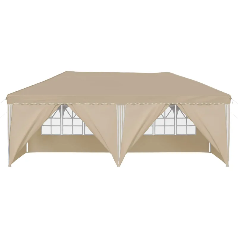 Pop-up šventinis palapinė 575 x 288 x 245 cm Kreminė