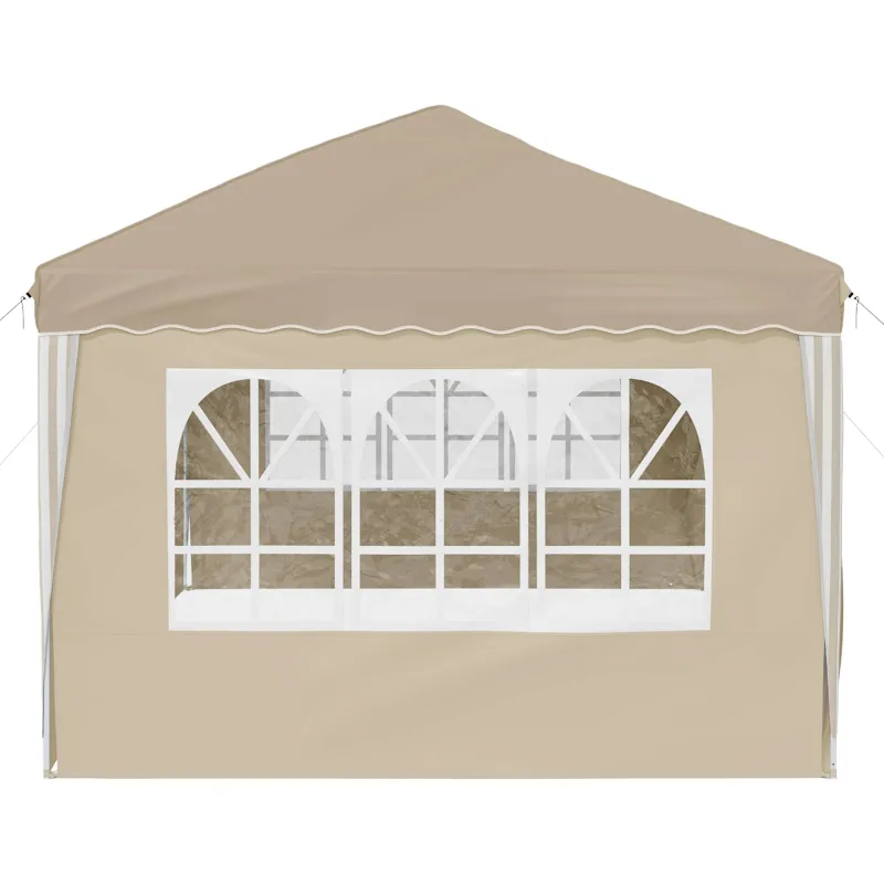 Pop-up šventinis palapinė 575 x 288 x 245 cm Kreminė