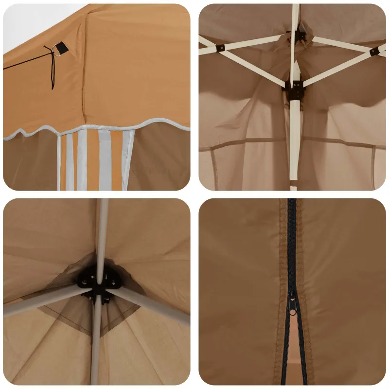 Pop-up šventinis palapinė 575 x 288 x 245 cm Smėlio