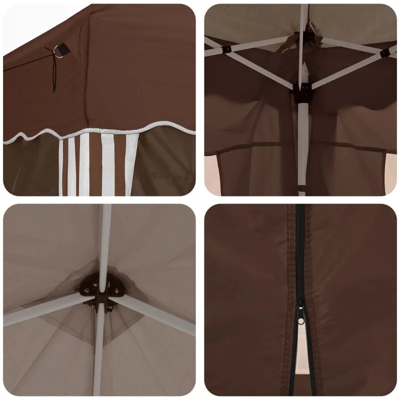 Pop-up šventinis palapinė 575 x 288 x 245 cm Ruda