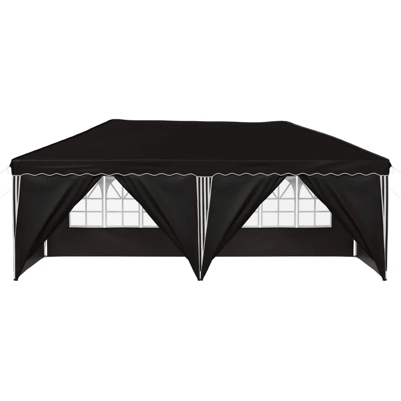 Pop-up šventinis palapinė 575 x 288 x 245 cm Juoda