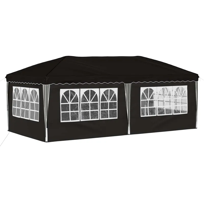 Pop-up šventinis palapinė 575 x 288 x 245 cm Juoda