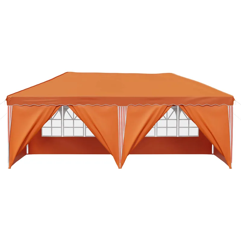 Pop-up šventinis palapinė 575 x 288 x 245 cm Oranžinė