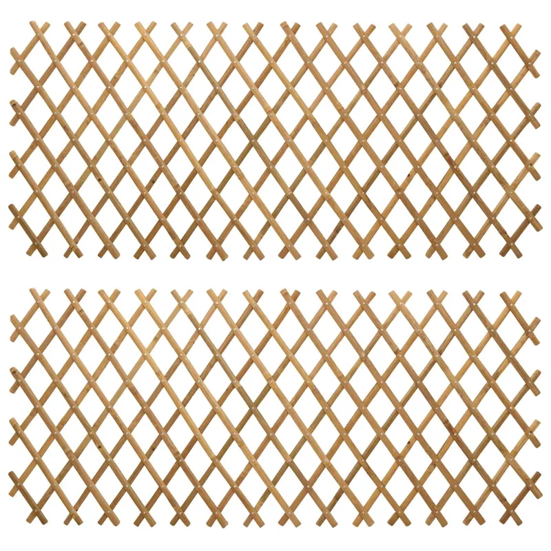 Išplečiamas tinklas tvora 2 pcs Šviesiai rudas 100 x 105 cm