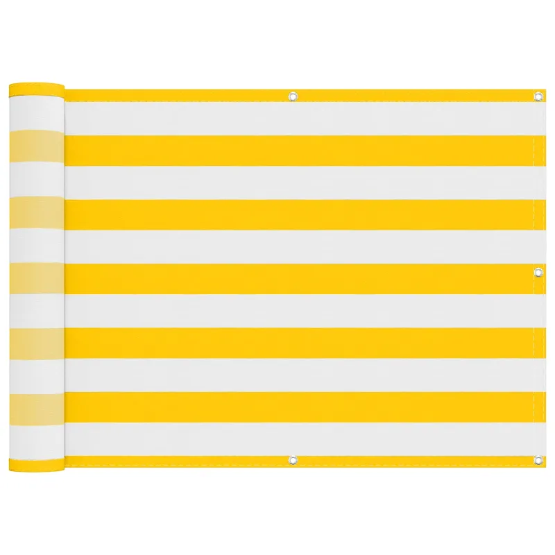 Balkono Ekranas Geltona ir balta 75 x 200 cm