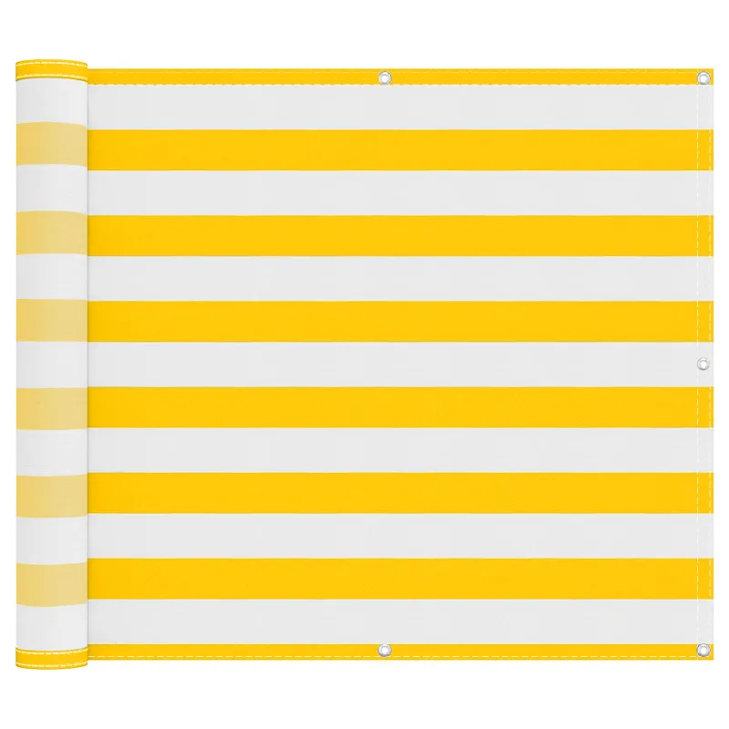 Balkono Ekranas Geltona ir balta 100 x 300 cm Oksfordo audinys