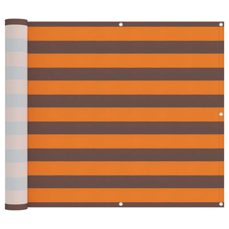 Balkono Ekranas Oranžinė ir ruda 100 x 700 cm Oksfordo audinys