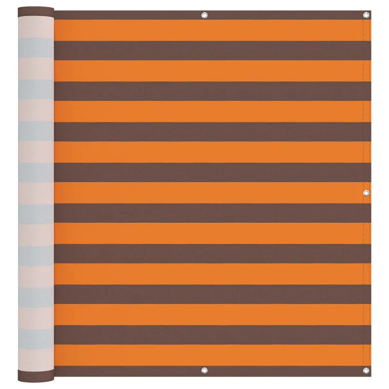 Balkono Ekranas Oranžinė ir ruda 110 x 400 cm Oksfordo audinys
