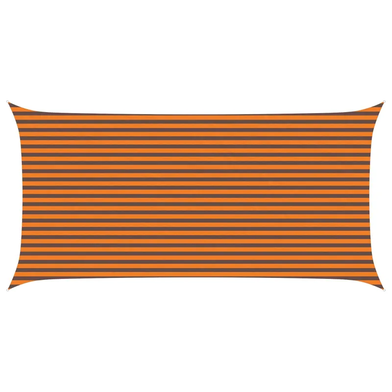 Saulės burė Oranžinė ir ruda 6 x 3 m 100% poliesteris Oksfordas