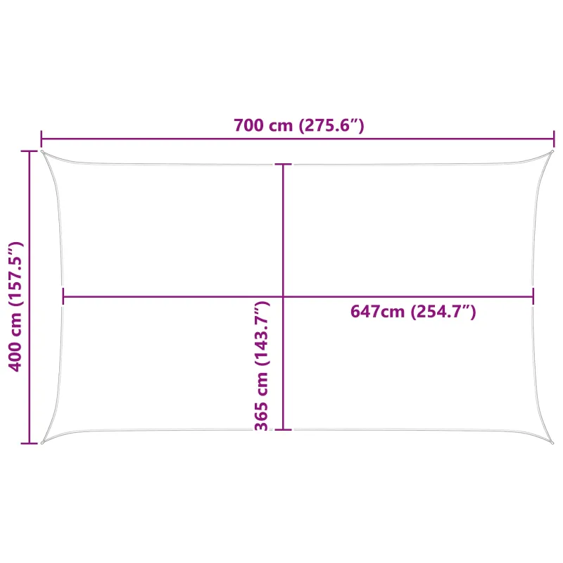 Saulės burė Oranžinė ir ruda 7 x 4 m 100% poliesteris Oksfordas