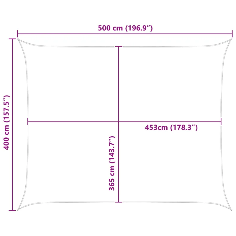 Saulės burė Geltona ir balta 5 x 4 m 100% poliesteris Oksfordas