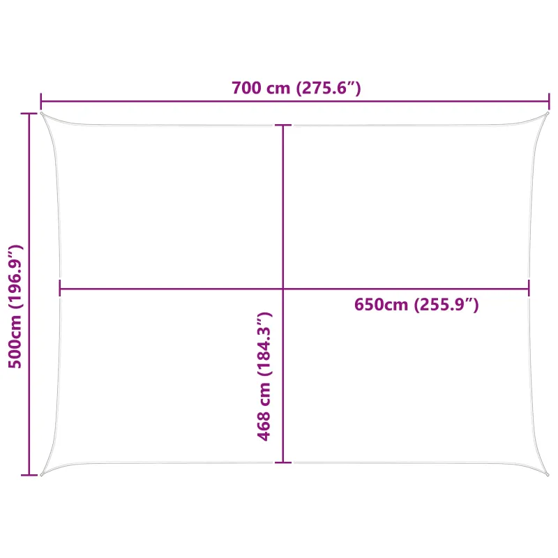 Saulės burė Geltona ir balta 7 x 5 m 100% poliesteris Oksfordas