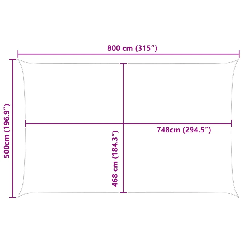 Saulės burė Šviesiai pilka ir balta. 8 x 5 m