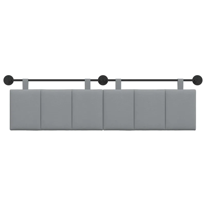 Pakabinamas lovos galvūgalis Šviesiai pilka Audinys