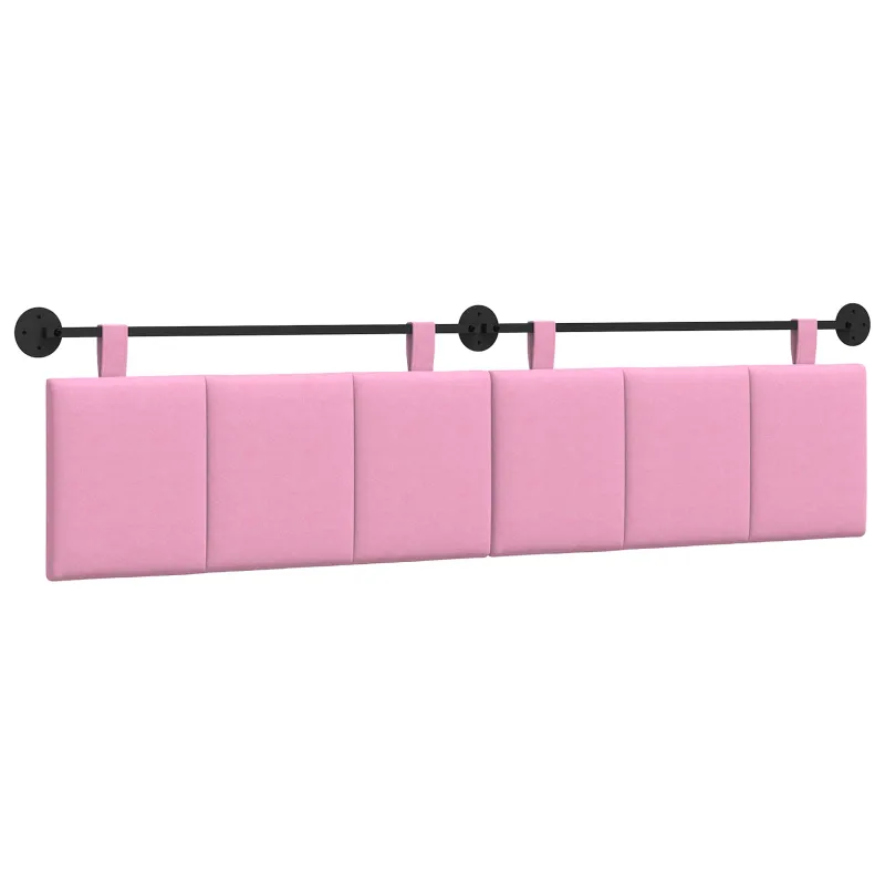 Pakabinamas lovos galvūgalis Rožinė Audinys