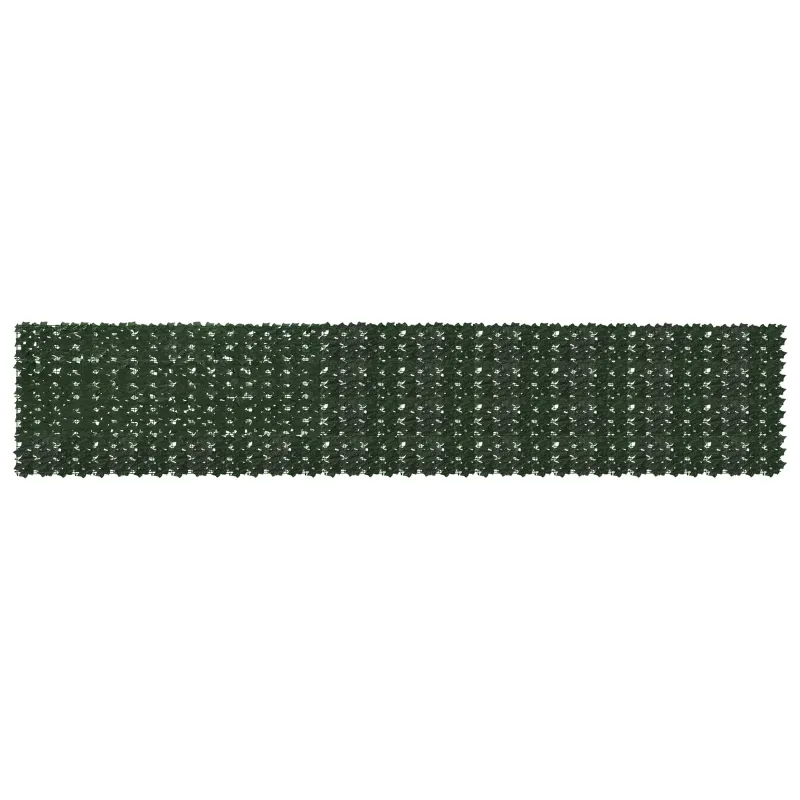Balkono ekranas su lapais Tamsiai žalia 500 x 100 cm