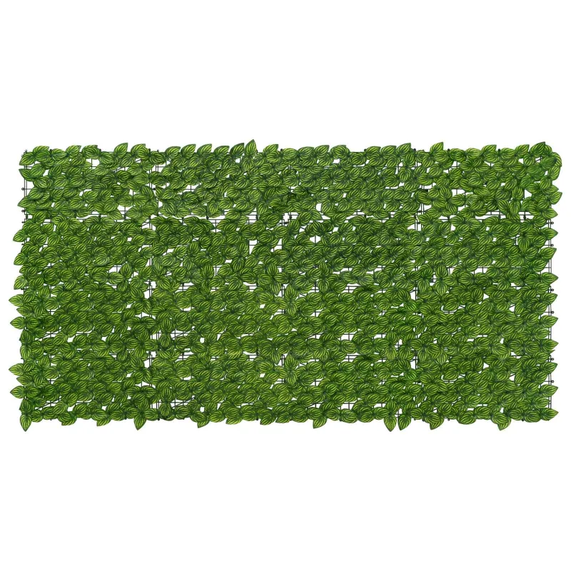 Balkono ekranas su lapais Žalia ir geltona 200 x 100 cm