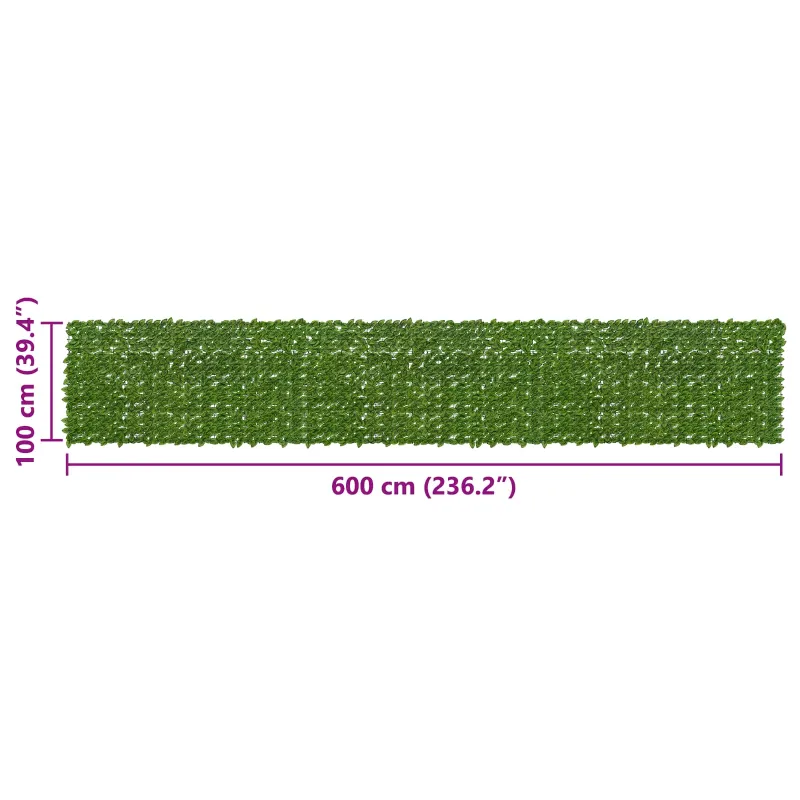Balkono ekranas su lapais Žalia ir geltona 600 x 100 cm