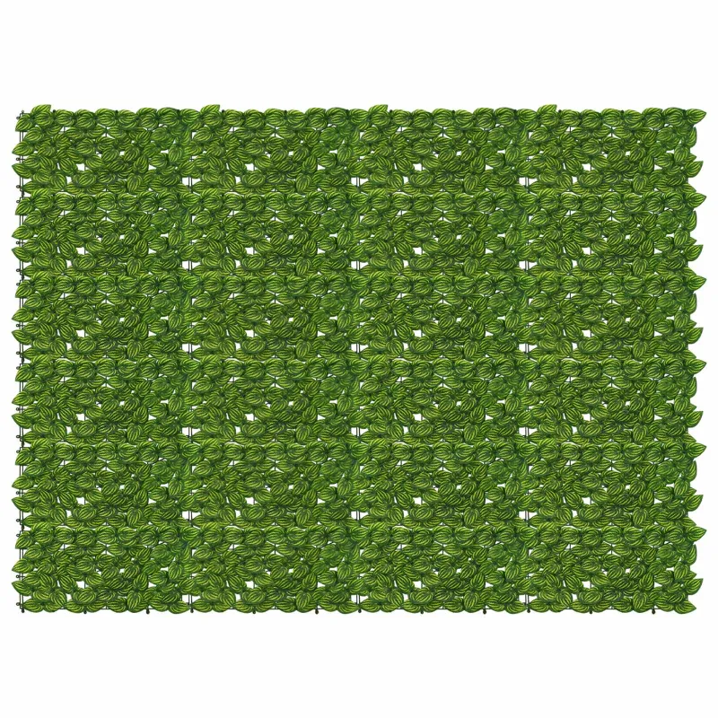 Balkono ekranas su lapais Žalia ir geltona 200 x 150 cm