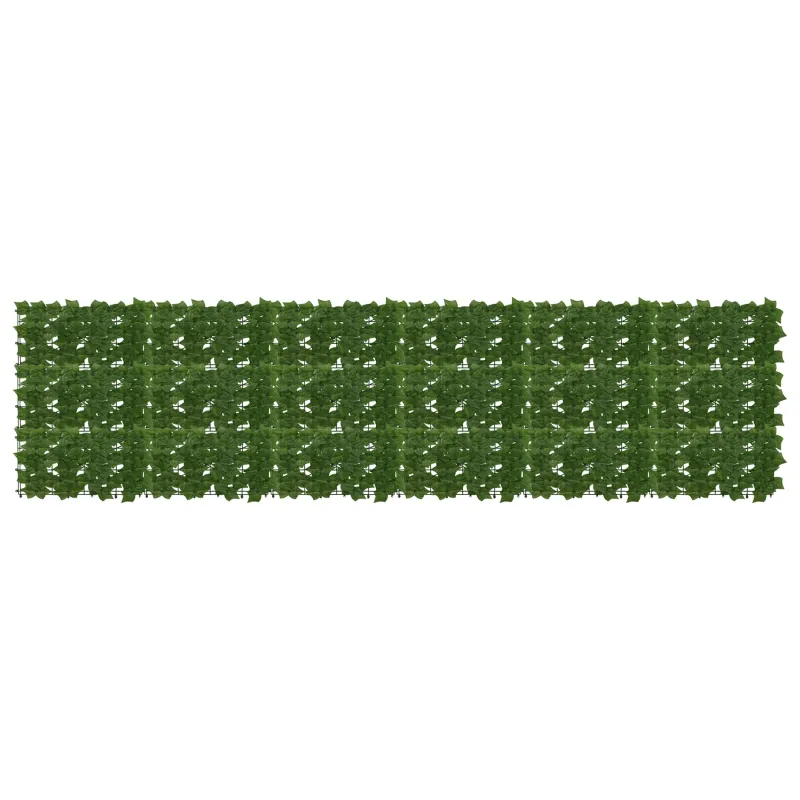 Balkono ekranas su lapais Žalia 300 x 75 cm