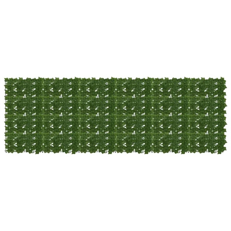 Balkono ekranas su lapais Žalia 300 x 100 cm