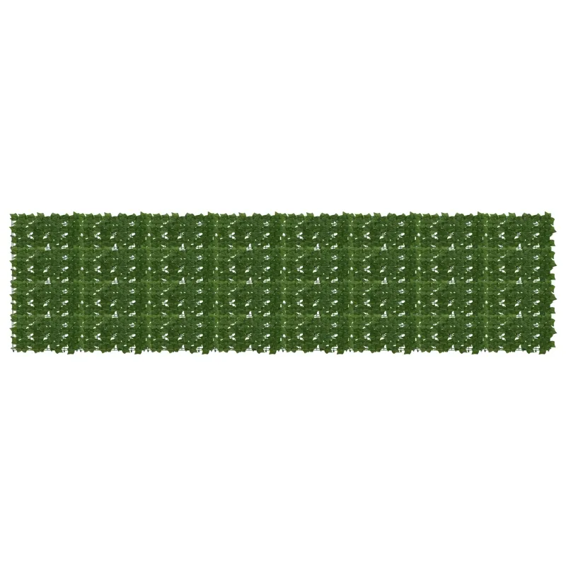 Balkono ekranas su lapais Žalia 400 x 100 cm