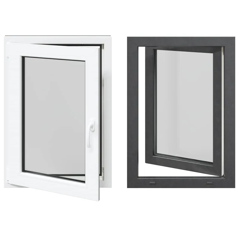 Požeminio lango RISOR 60 x 80 cm PVC ir stiklas Antracito
