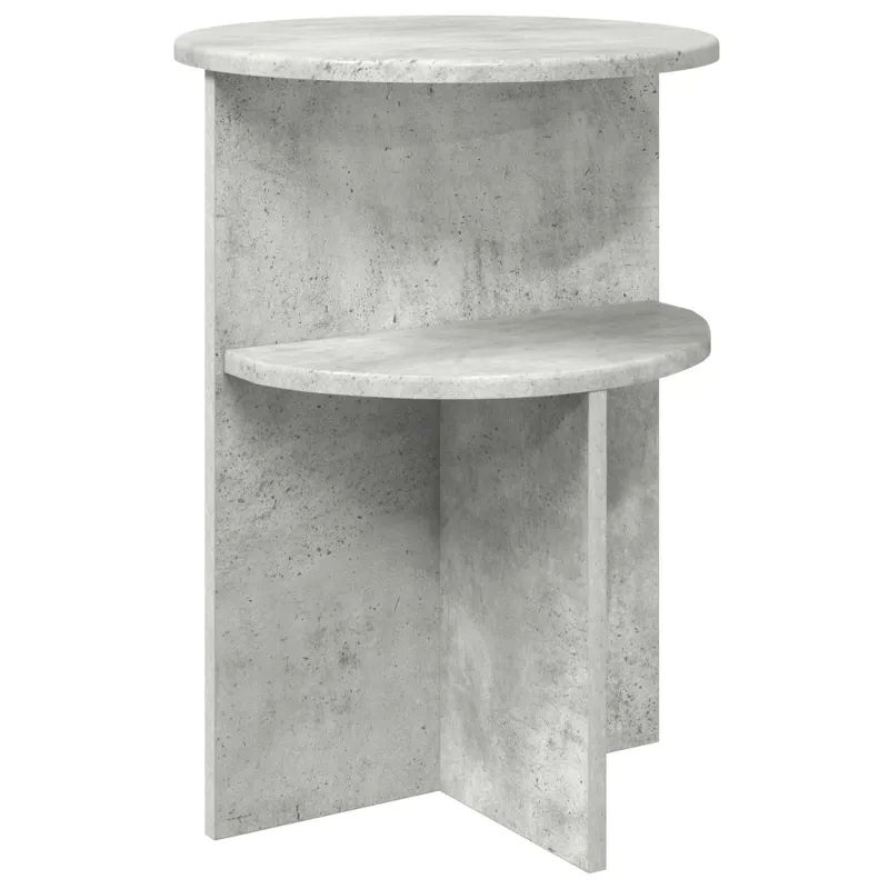 Šoninis stalas Betono pilka Ø 39,5 x 55 cm Apdirbta mediena