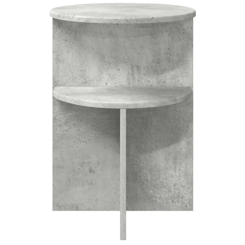 Šoninis stalas Betono pilka Ø 39,5 x 55 cm Apdirbta mediena