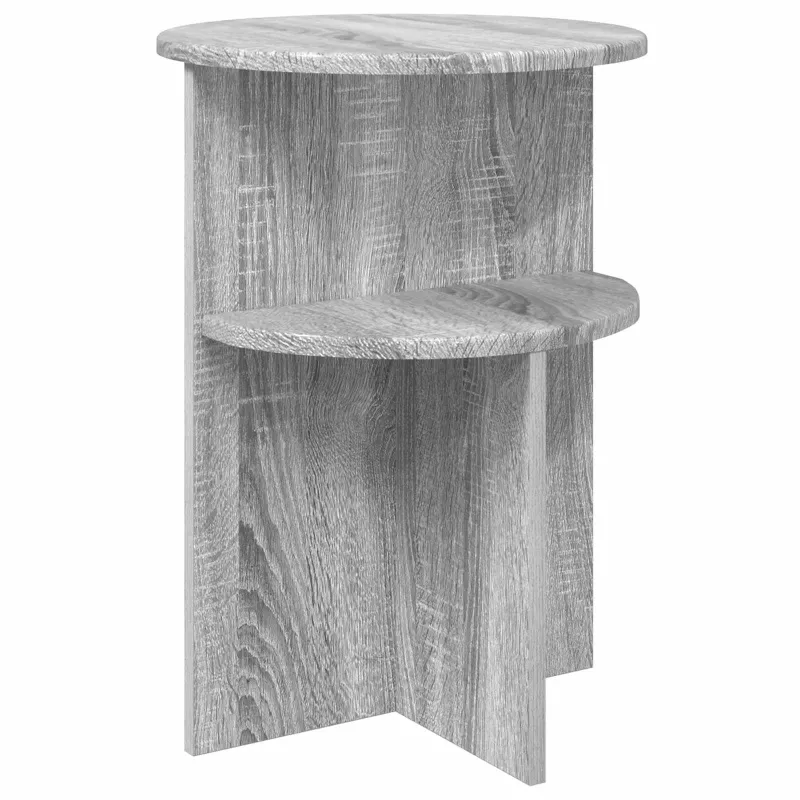 Šoninis stalas su saugykla Pilka sonoma ąžuolo Ø 39,5 x 55 cm