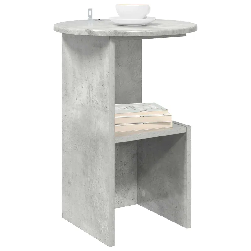 Šoninis stalas Betono pilka Ø 39,5 x 55 cm Apdirbta mediena