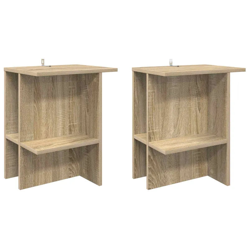 Kavos staliukas 2 pcs Sonoma ąžuolas 40 x 30 x 49 cm