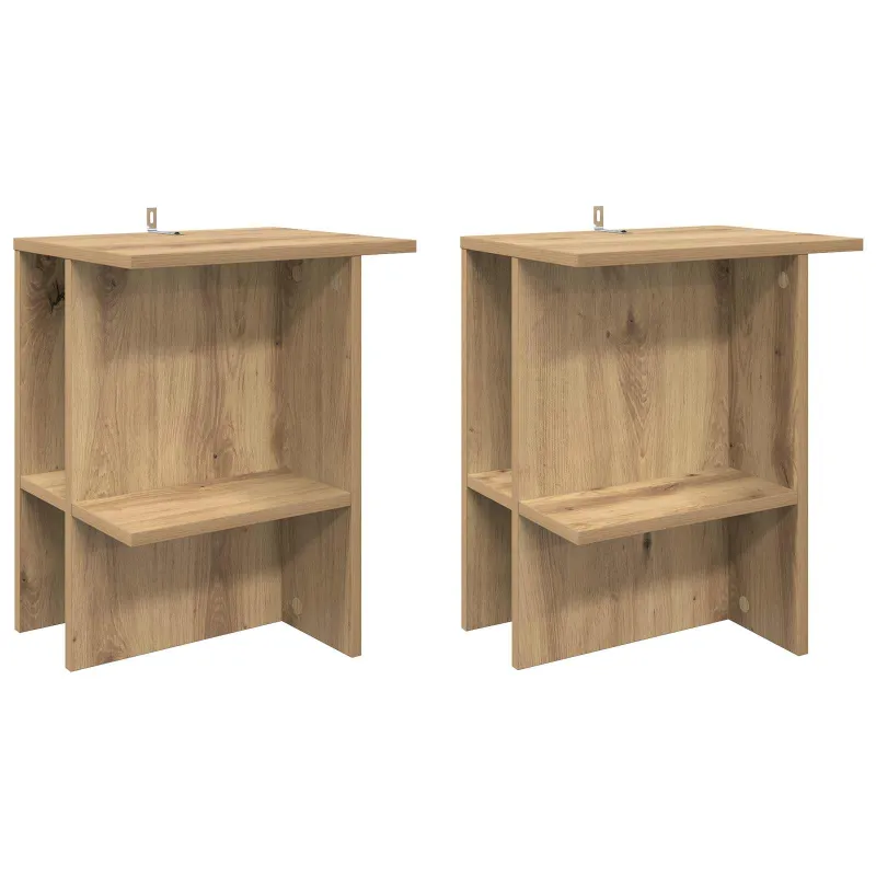 Kavos staliukas 2 pcs Artisano ąžuolo 40 x 30 x 49 cm