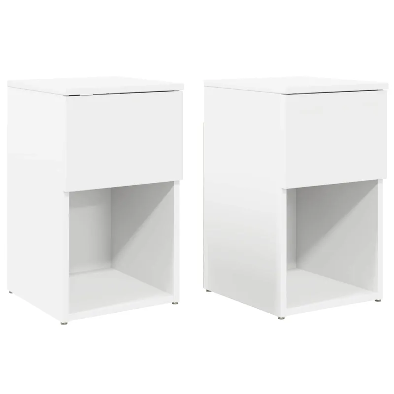 Lovos spintelė 2 pcs Balta 29 x 31,5 x 49 cm Apdirbta mediena