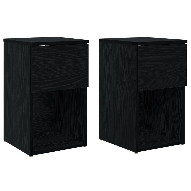 Lovos spintelė 2 pcs Juodojo ąžuolo 29 x 31,5 x 49 cm