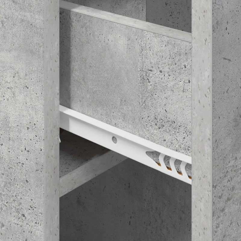 Lovos spintelė 2 pcs Betono pilka 29 x 31,5 x 49 cm