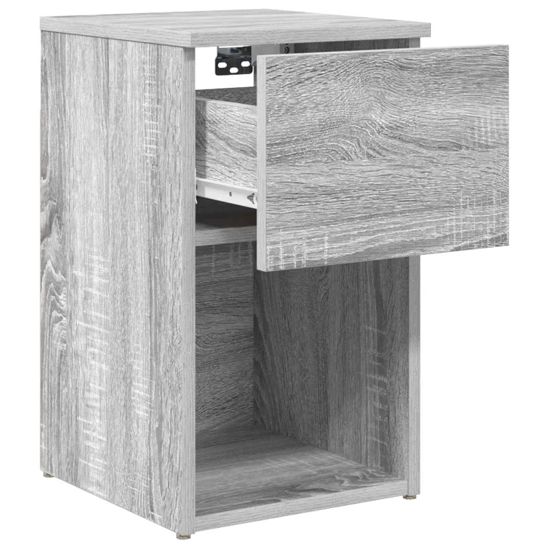 Lovos spintelė 2 pcs Pilka sonoma ąžuolo 29 x 31,5 x 49 cm